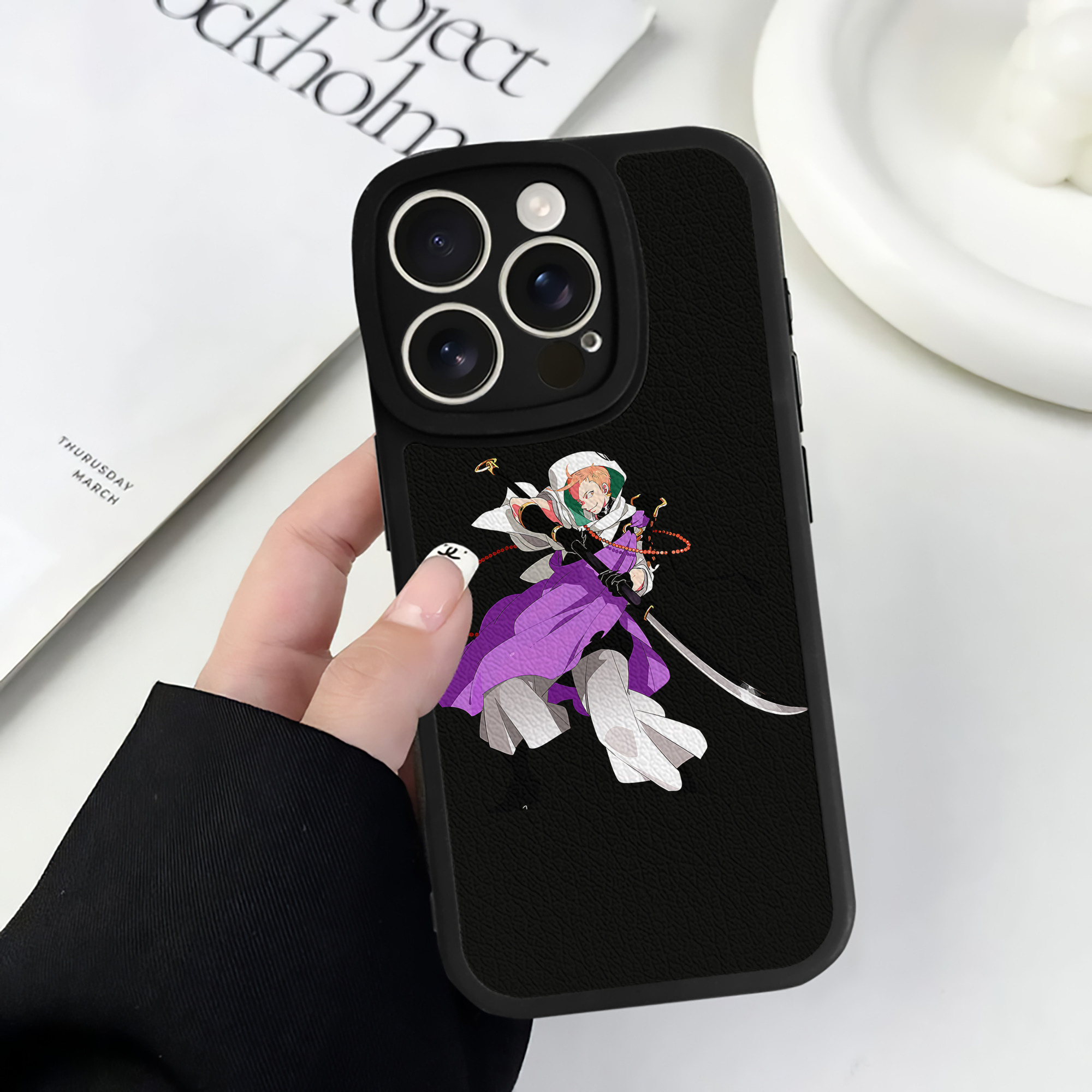 （画像用） 刀剣乱舞 Touken Ranbu 【iPhone 16シリーズ対応】シリコンスマホケース（レザー調） 材質：シリコン